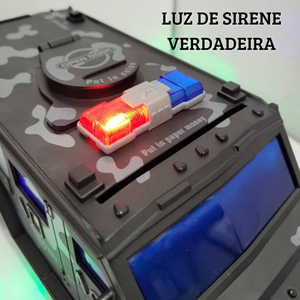 گاوصندوق طرح ماشین ارتشی خاکستری Military Car Safe Box_اسباب بازی
